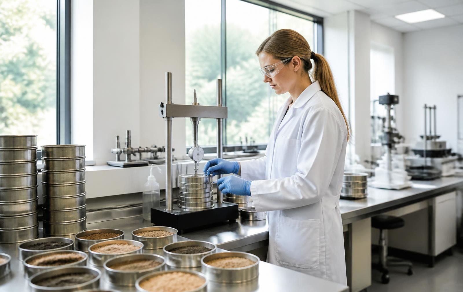 Horema laboratory equipment used for soil and materials testing